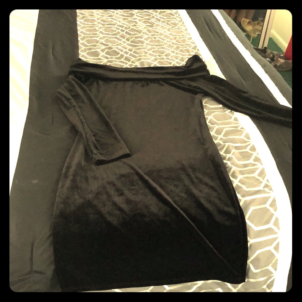 Velour midi dress